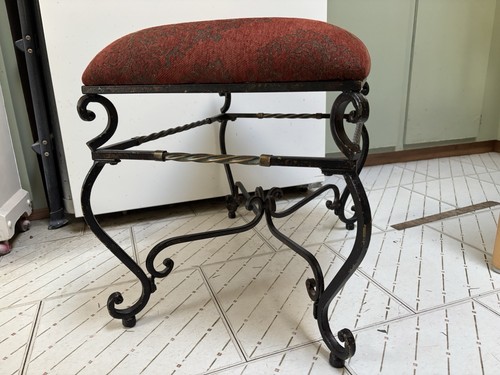 Vintage bench stool metal - vintage, bench/stool